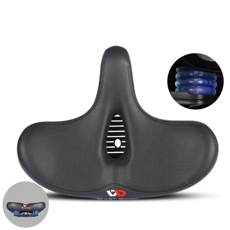 WEST BIKING Bicycle Big Butt Shock Absorption Soft Saddle(Hollow With Windshield)