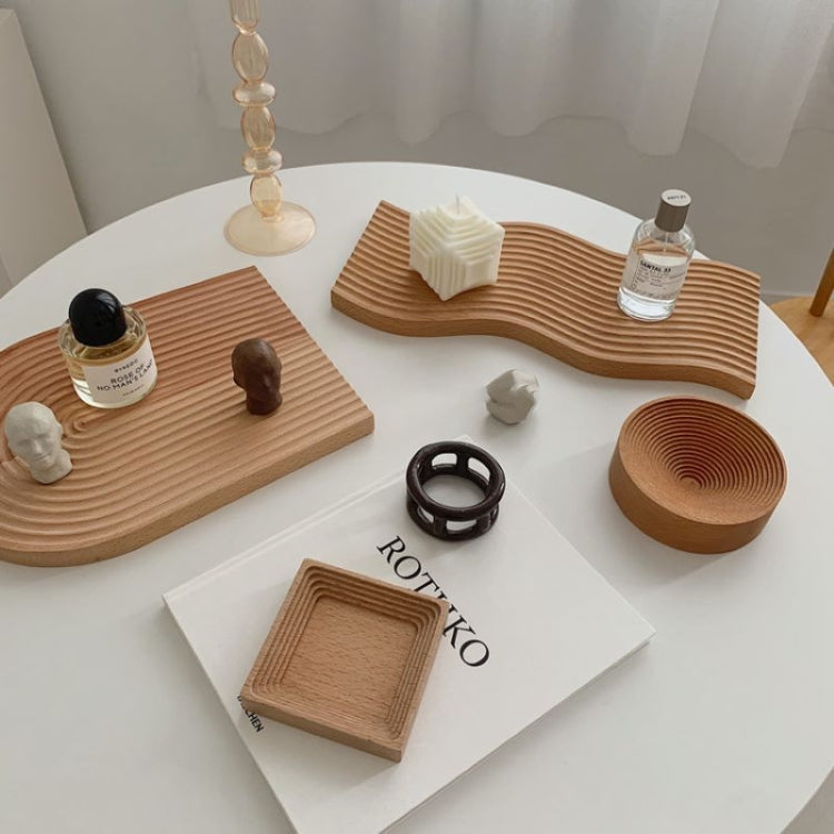 Large Elliptical Wooden Tray Photography Shooting Props