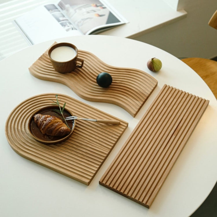 Large Elliptical Wooden Tray Photography Shooting Props