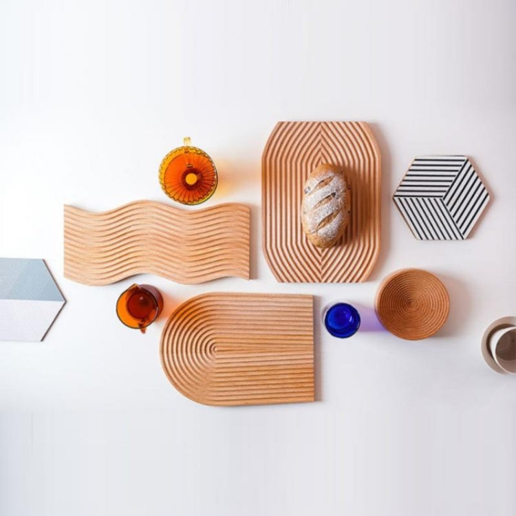 Large Elliptical Wooden Tray Photography Shooting Props