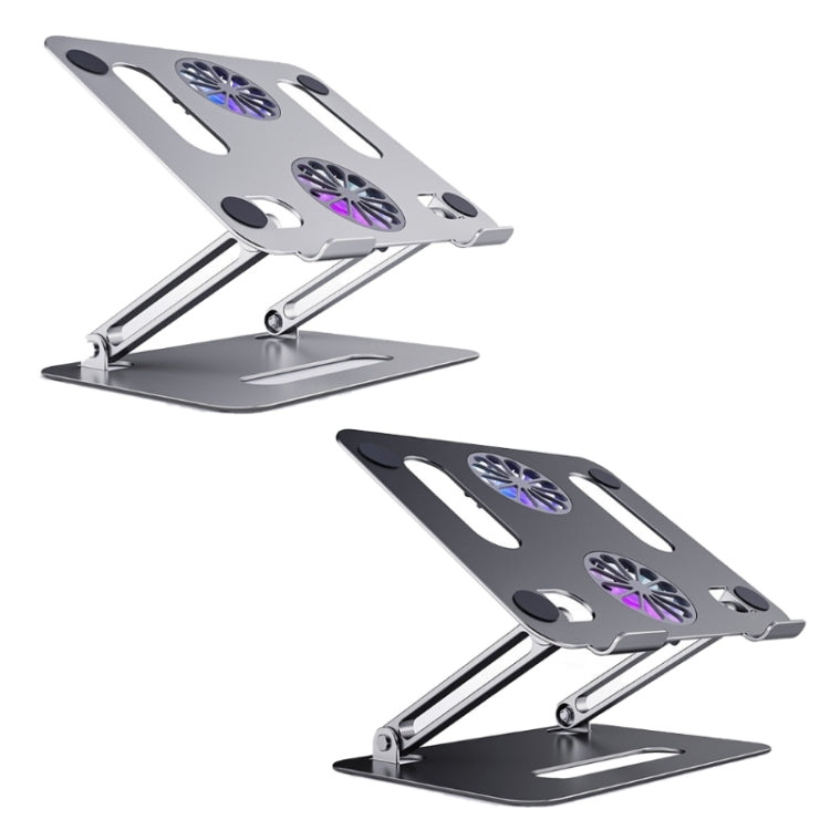 BONERUY P43F Aluminum Alloy Folding Computer Stand Notebook Cooling Stand, Colour: Gray with Type-C Cable - free shipping - PMC Jewellery - Order now!
