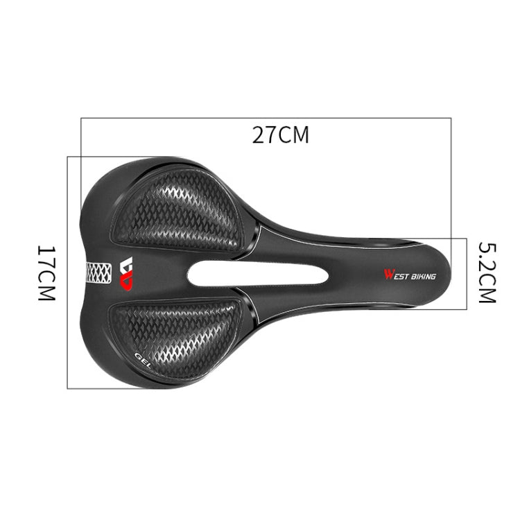 WEST BIKING Bicycle Riding Comfortable Silicone Saddle, Style: Emergency Ribbon