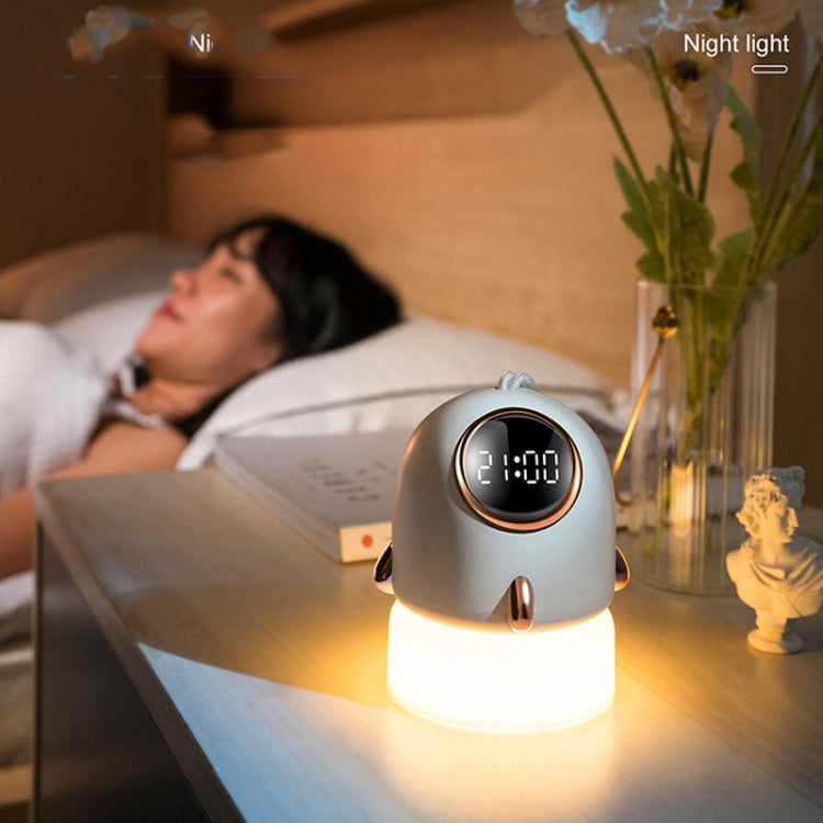 TW-L47 Small Rocket Portable Clock LED Projection Lamp(Beige) - Novelty Clock by PMc TechLife | Online Shopping South Africa | PMc TechLife | Buy Now Pay Later Mobicred