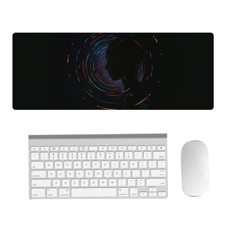 Hand-Painted Fantasy Pattern Mouse Pad, Size: 400 x 900 x 4mm Seaming(2 Silhouettes)
