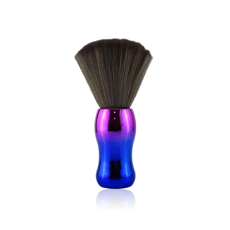 Electroplating Broken Hair Brush Haircut Neck Cleaning Brush( Round Handle Gradient Yellow Purple)