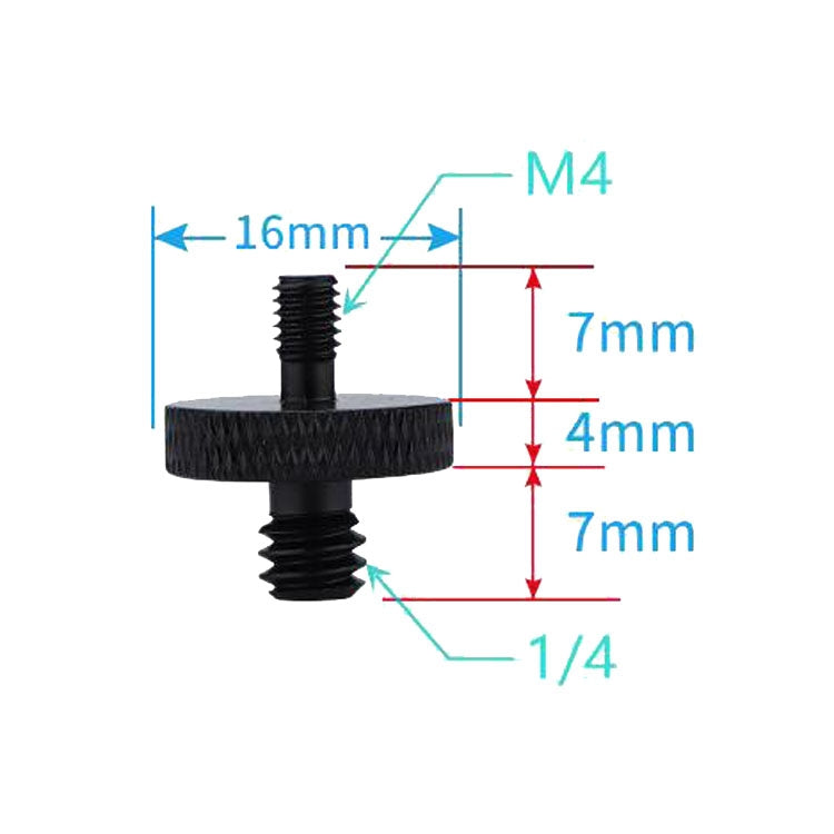 4 PCS Screw Adapter A24 1/4 Male to M4 Male Screw - by PMC Jewellery | Online Shopping South Africa | PMC Jewellery