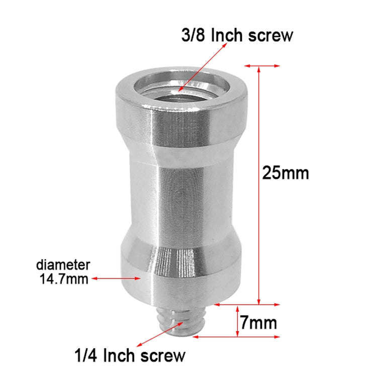 10 PCS Screw Adapter 3/8 Female to 1/4 Male Screw - free shipping - PMC Jewellery - Order now!