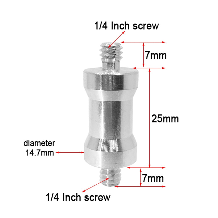 10 PCS Screw Adapter 1/4 Male to 1/4 Male Screw - free shipping - PMC Jewellery - Order now!