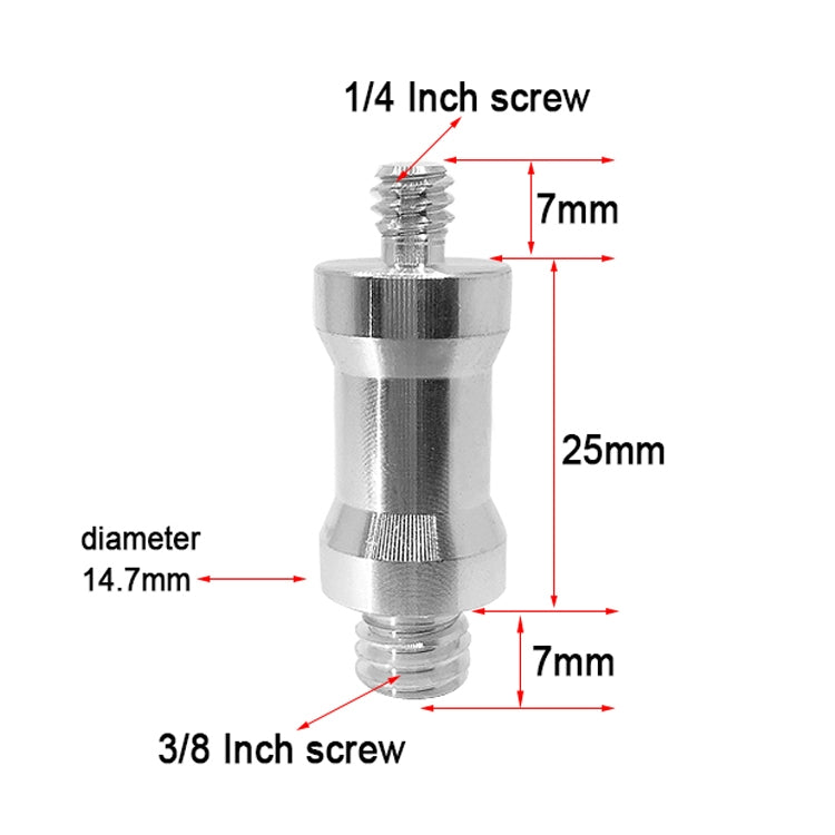 10 PCS Screw Adapter 1/4 Male to 3/8 Male Screw - free shipping - PMC Jewellery - Order now!