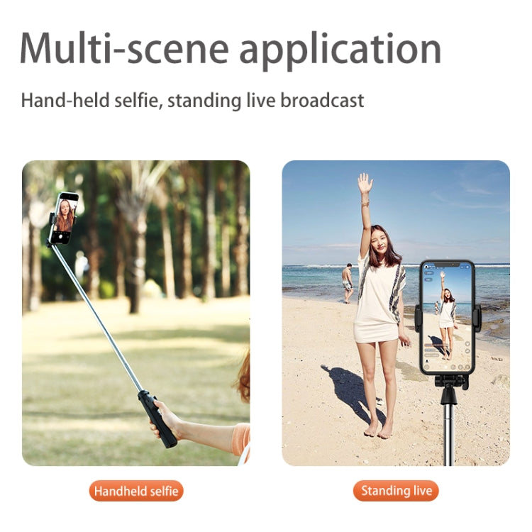 CYKE Folding Telescopic Mobile Phone Broadcast Stand Tripod, Specification: A31E-1.1m (With Light)