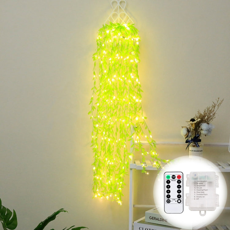 100 LEDs Simulation Planting Copper Wire Decorative Light, Spec: Water-resistant Battery Box+RC(Yellow Light)