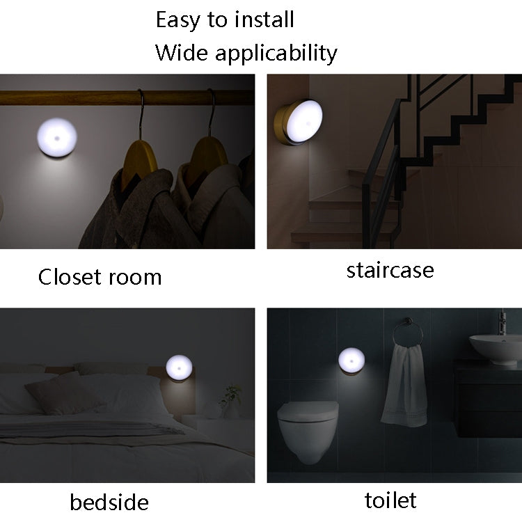 DMK-6PL Kitchen Cabinet Body Infrared Sensing Lamp, Style: Rotate Charging(Warm Yellow Light) - Sensor LED Lights by PMC TechLife | Online Shopping South Africa | PMC TechLife | Buy Now Pay Later Mobicred