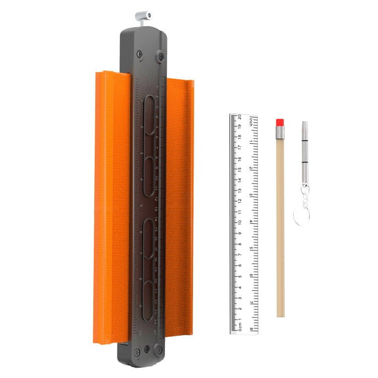 10 inch+Straight Ruler+Pencil+Screwdriver Metal Profile Regular Utensils Contour With Lock