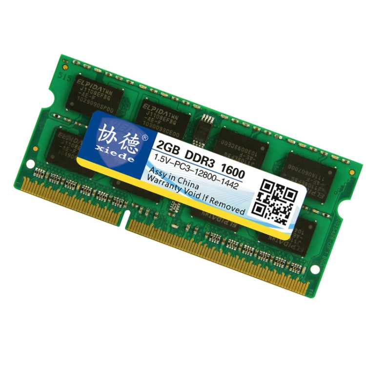 XIEDE X045 DDR3 NB 1600 Full Compatibility Notebook RAMs, Memory Capacity: 2GB - RAMs by XIEDE | Online Shopping South Africa | PMC Jewellery | Buy Now Pay Later Mobicred