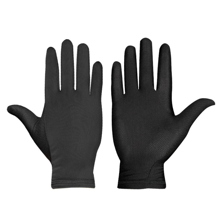 MG1050 Summer Breathable Sweat-Absorbent Silk Cycling Gloves, Size: One Size(Black)
