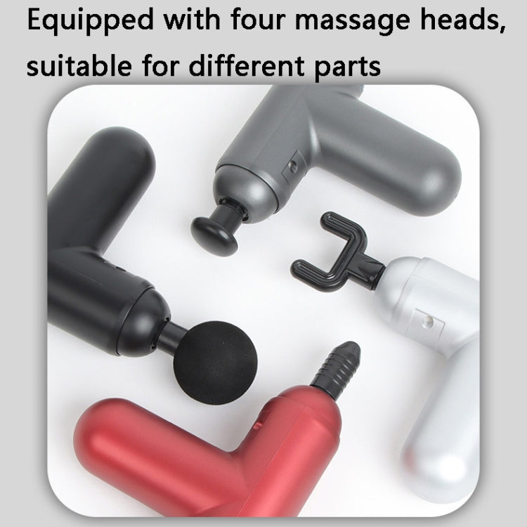 J12A Mini Vibrating Massage Button Type Fascia Gun, Specification: Silver