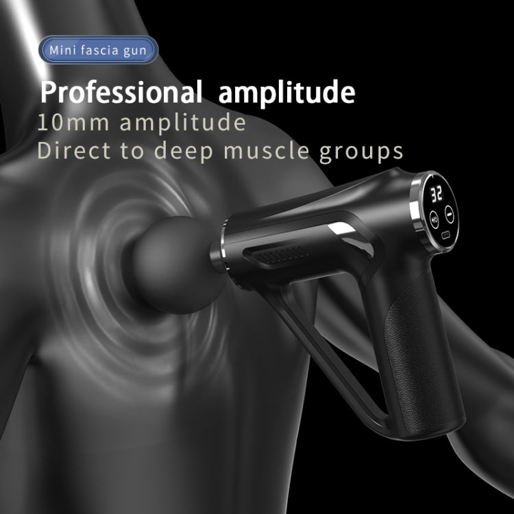 HB-008 Triangular Electric Fascia Gun Body Massage Gun, Specification: Button Style(Silver)