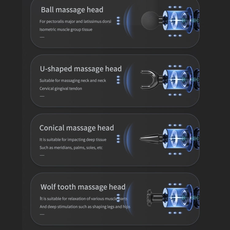 HB-008 Triangular Electric Fascia Gun Body Massage Gun, Specification: Button Style(Silver)