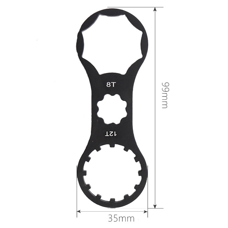 Bike Aluminum Alloy Shock Absorber Disassembly Repair Tool(Black)
