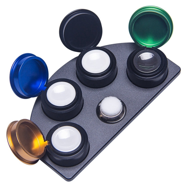 Full Metal Spot Oil Cup Stand Oiler Watch Repair Tool, Style: Four Oils Cups Colorful