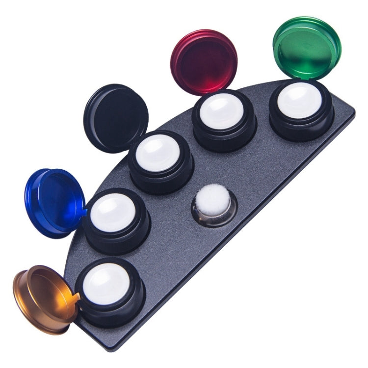 Full Metal Spot Oil Cup Stand Oiler Watch Repair Tool, Style: Five Oils Cups Colorful