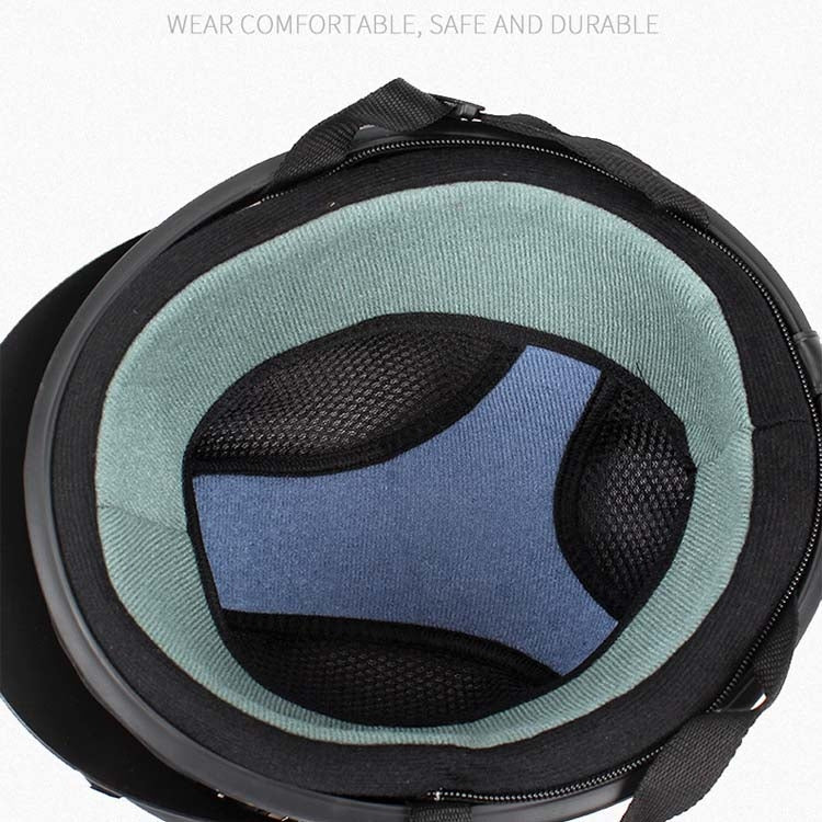 BSDDP A0318 PU Helmet With Goggles, Size: One Size(Black) - free shipping - PMC Jewellery - Order now!