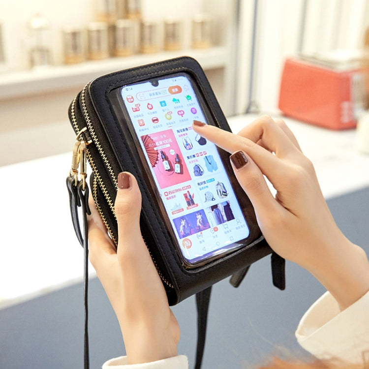 SJ617 Multifunctional Touch Screen Phone Bag Single-shoulder Bag(Black)