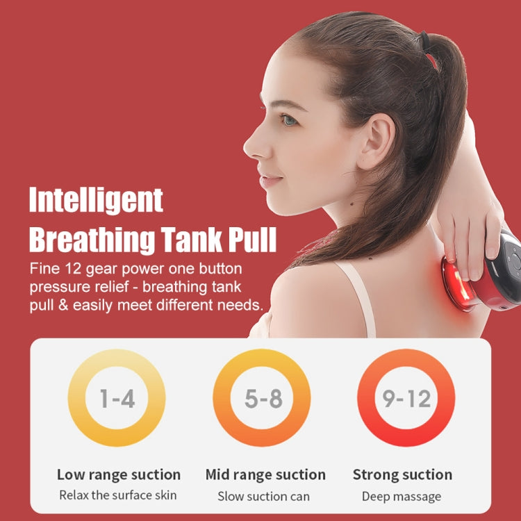 12-speed Charging Electric Cupping Massage Device(Black)