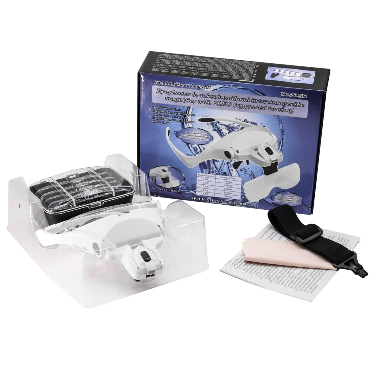 9892B2 1X / 1.5X / 2X / 2.5X / 3.5X Multifunctional Head Mounted Magnifier - Glasses Style by PMC TechLife | Online Shopping South Africa | PMC TechLife | Buy Now Pay Later Mobicred