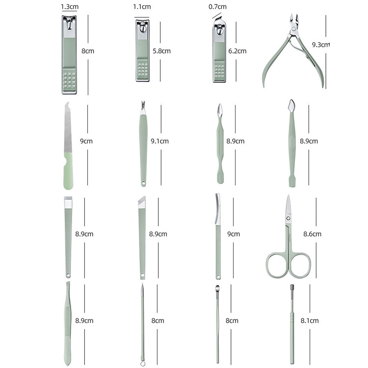 16 in 1 Green Convenience Tools Cutting Nails