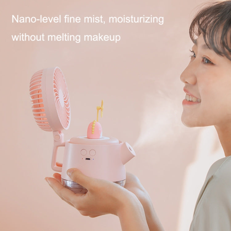 A04a USB Cute Pet Kettle Spray Desktop Fan(White Lucky Cat) - Electric Fans by PMC TechLife | Online Shopping South Africa | PMC TechLife | Buy Now Pay Later Mobicred