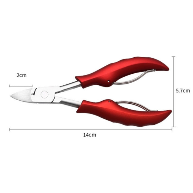 Stainless Steel Nail Clippers Olecranon Dead Skin Pliers Set(Black ABS Handle)