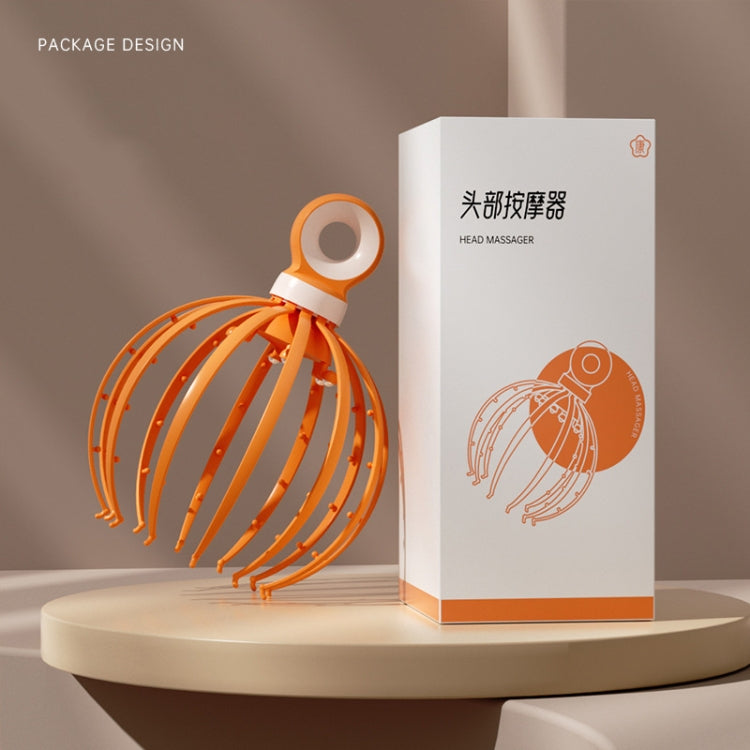 D18 Head Massager Relax Scalp Meridian Massager, Style: 18 Claw (Yellow) - free shipping - PMC TechLife - Order now!