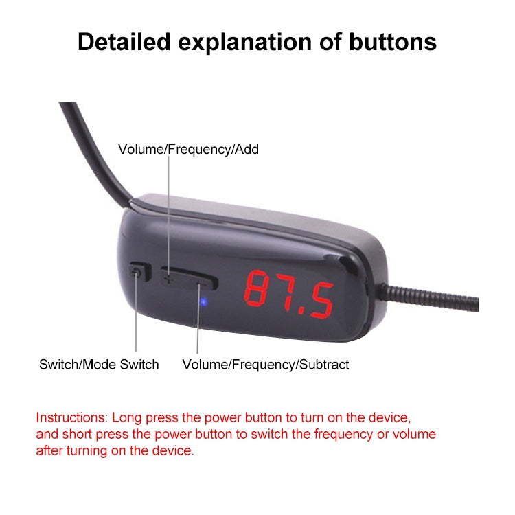 FM Microphone Wireless Headset Small Amplifier Head-Worn Microphone - Microphone by PMC Jewellery | Online Shopping South Africa | PMC Jewellery | Buy Now Pay Later Mobicred