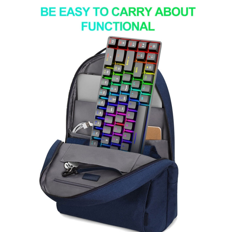 ZIYOU LANG T8 68 Keys RGB Luminous Gaming Mechanical Keyboard, Cable Length:1.6m(Black Tea Shaft)