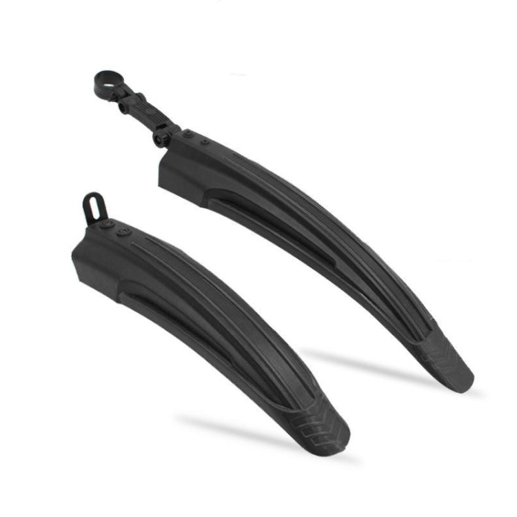 1 Set Dual Color Bicycle Mudguard Mountain Bike Fenders Set(All Black)