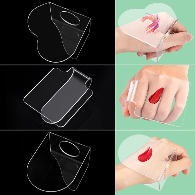 Acrylic Makeups Manicure Transparent Palette With Color Stick, Specification: Square Plate+Stick