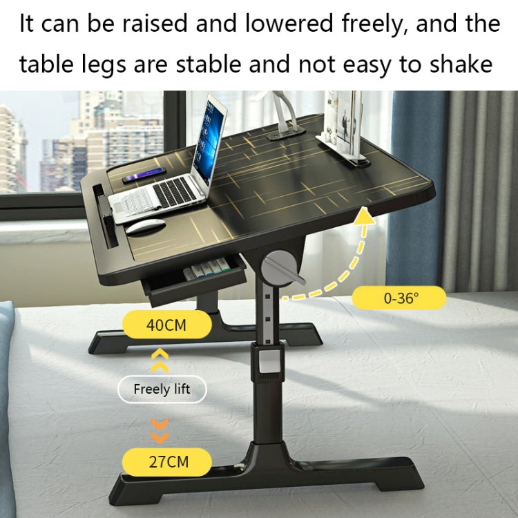 N6 Liftable and Foldable Bed Computer Desk, Style: Drawer+Shelf+USB
