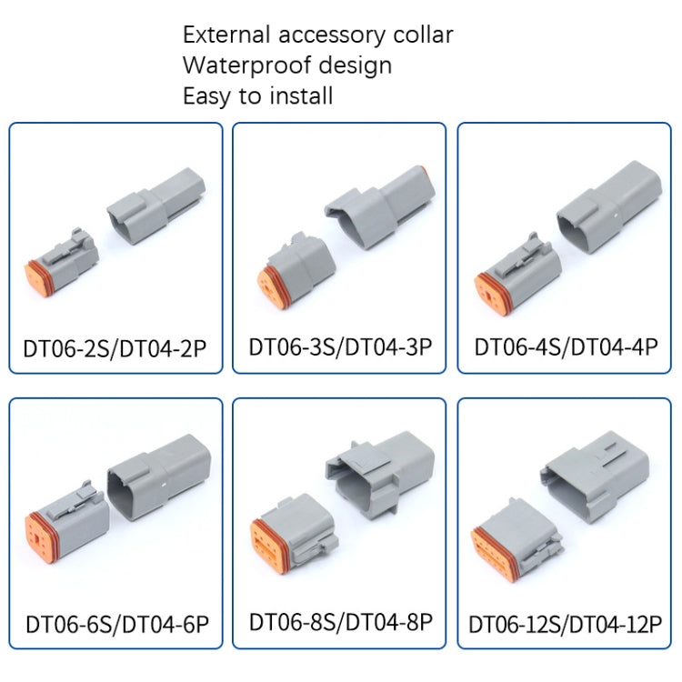 2 PCS DT04-4P / DT06-4S With Copper Car Water-resistant Connector Conductive Connection Terminal