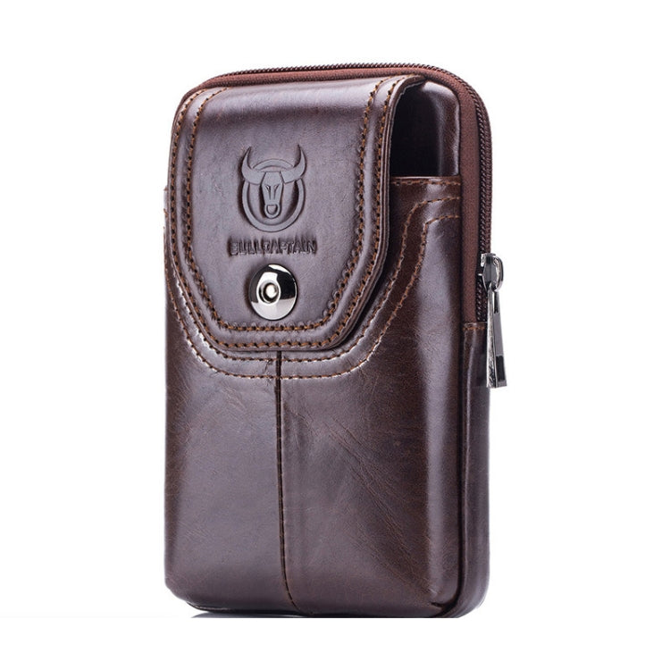 BULL CAPTAIN Leather Multifunctional Waist Bag For Men(Brown-05)