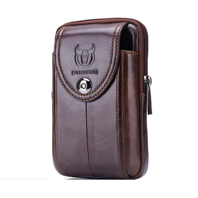 BULL CAPTAIN Leather Multifunctional Waist Bag For Men(Brown-07)