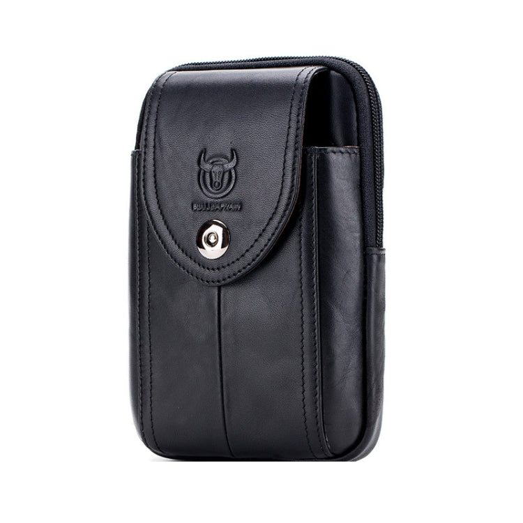 BULL CAPTAIN Leather Multifunctional Waist Bag For Men(Black-07)