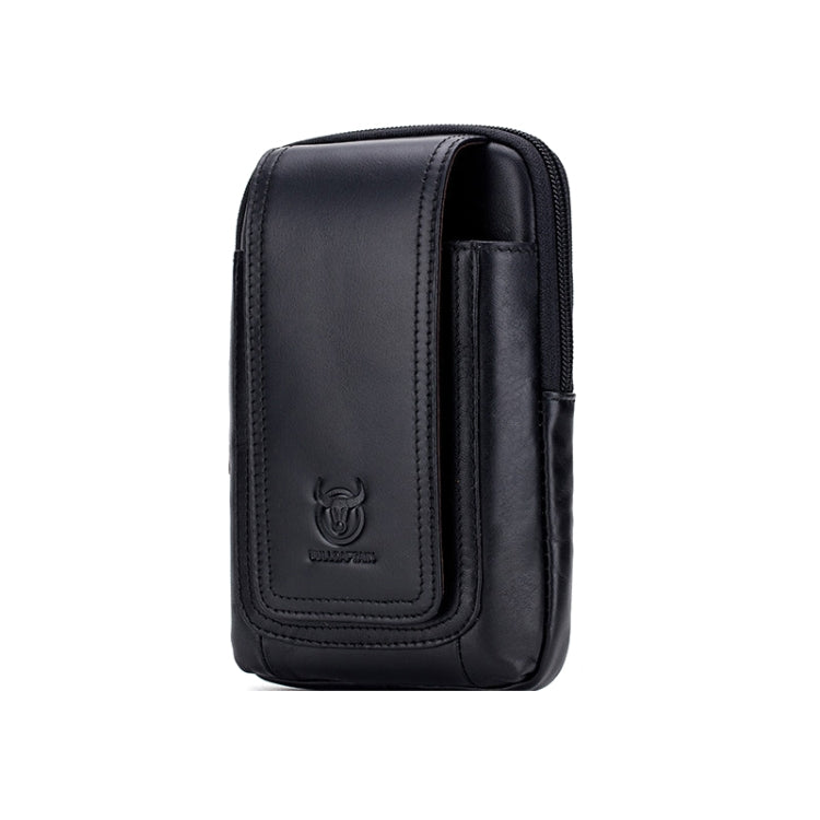 BULL CAPTAIN Leather Multifunctional Waist Bag For Men(Black-10)