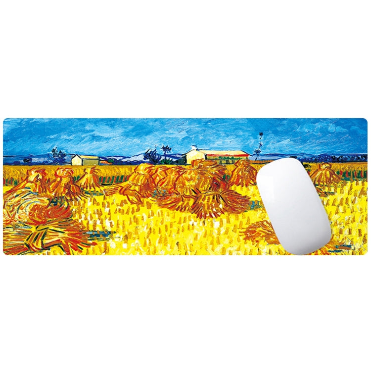 400x900x5mm Locked Am002 Large Oil Painting Desk Rubber Mouse Pad(Starry Night)
