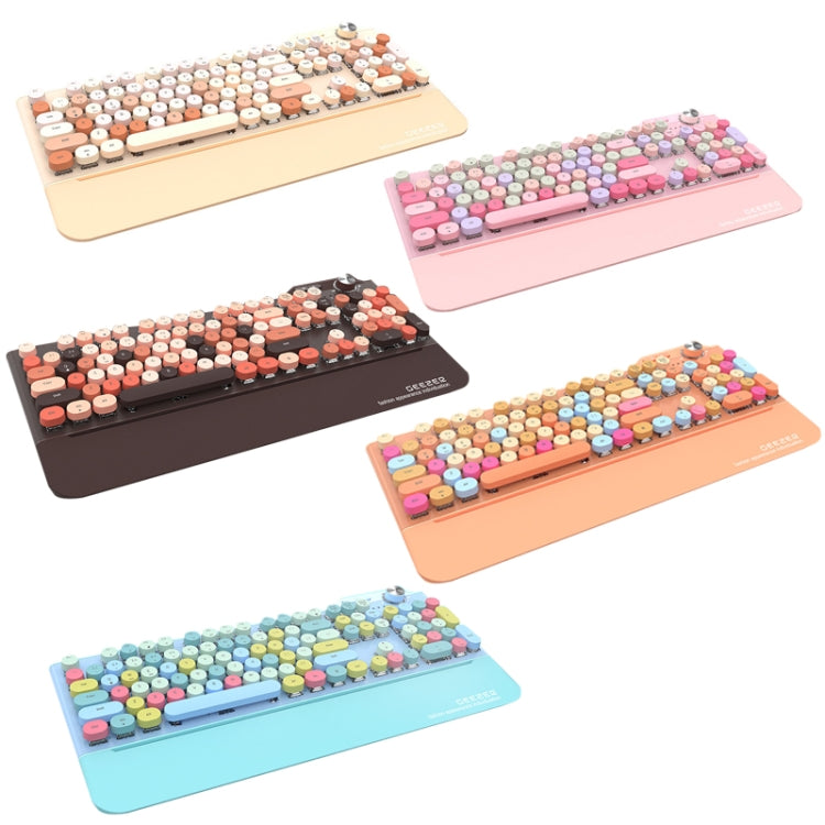 Mofii GEEZER G7 107 Keys Wired / Wireless / Bluetooth Three Mode Mechanical Keyboard, Cable Length: 1.5m(Pink) - free shipping - PMC Jewellery - Order now!