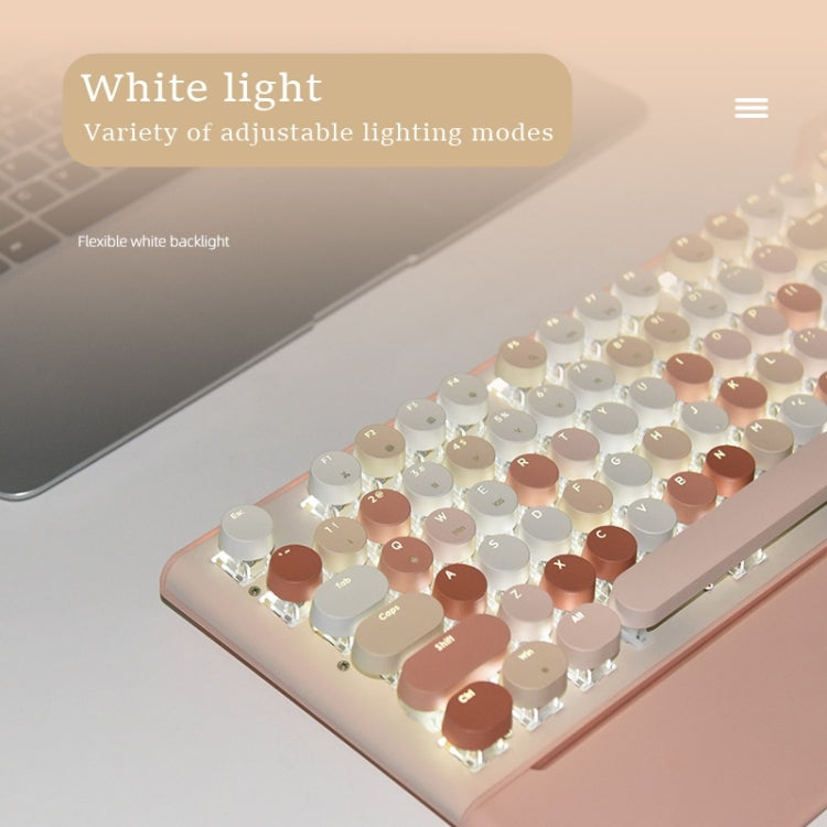 Mofii GEEZER G7 107 Keys Wired / Wireless / Bluetooth Three Mode Mechanical Keyboard, Cable Length: 1.5m(Vital Orange) - free shipping - PMC Jewellery - Order now!