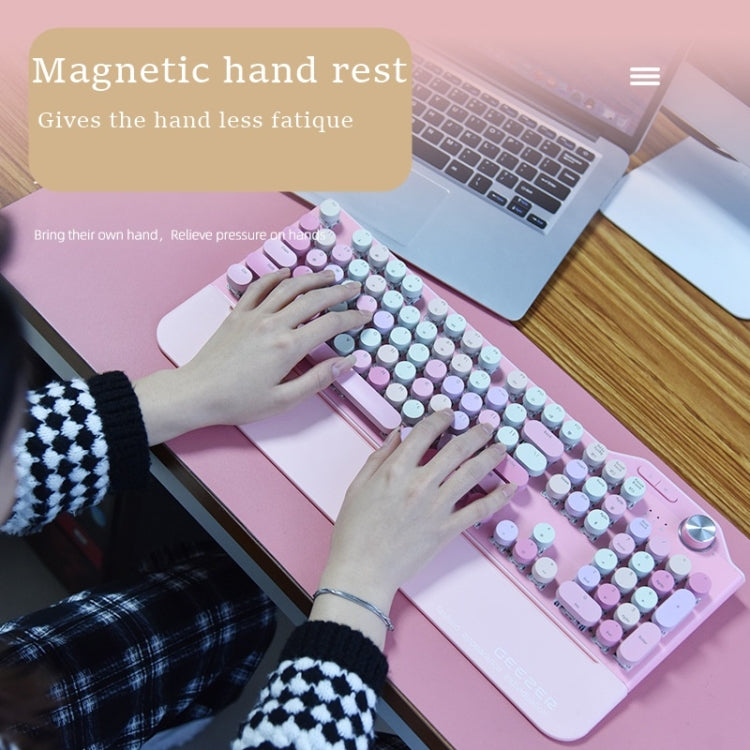 Mofii GEEZER G7 107 Keys Wired / Wireless / Bluetooth Three Mode Mechanical Keyboard, Cable Length: 1.5m(Elegant Blue) - free shipping - PMC Jewellery - Order now!
