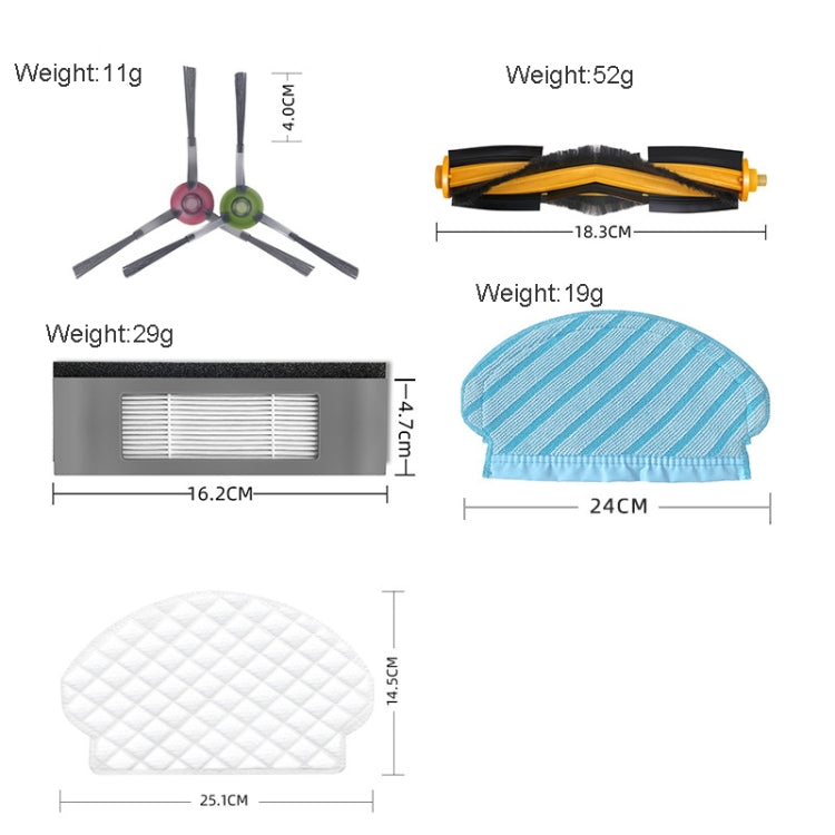 13 In 1 Set For ECOVACS OZMO 950 920 T5 DX55 DJ65 Vacuum Cleaner Accessories