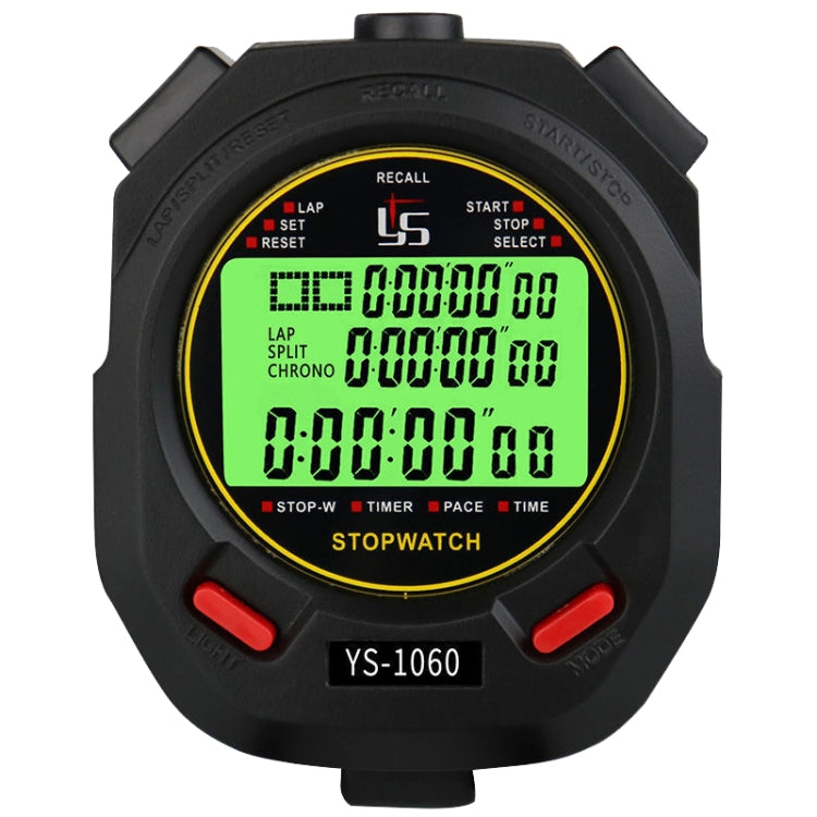 YS 3 Rows Display Luminous Stopwatch Timer Training Referee Stopwatch, Style: YS-1060 60 Memories - Pedometer by PMC Jewellery | Online Shopping South Africa | PMC Jewellery | Buy Now Pay Later Mobicred