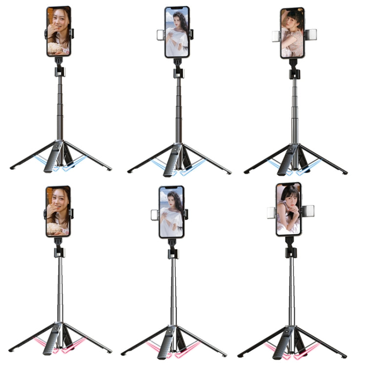 Phone Live Bracket Bluetooth Selfie Tripod, High: 104CM (Aluminum Alloy + Single Fill Light)